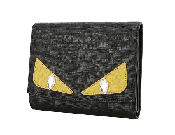 フェンディスーパーコピー フェンディ 16SS BAG BUGS 二つ折り財布 BLACK/YELLOW 8M 0358 5PTF 0768