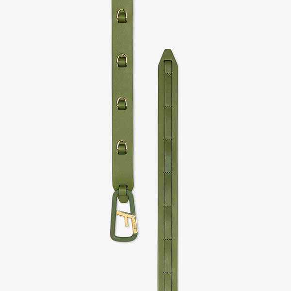 21SS フェンディ ベルト スーパーコピー 日本未入荷☆グリーン レザー ベルト 8C0646AGL5F1EZ9