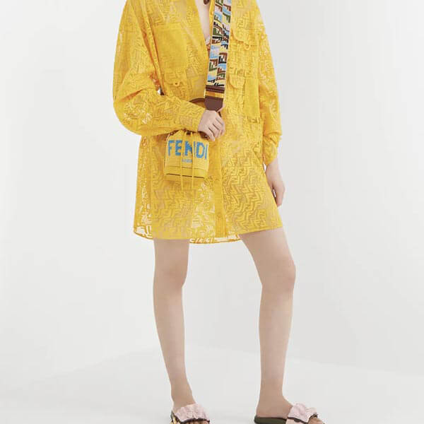 【フェンディ かごバッグ コピー】クロシェミニバケットバッグ 2色 21AW 8BS010AFQLF1EFA
