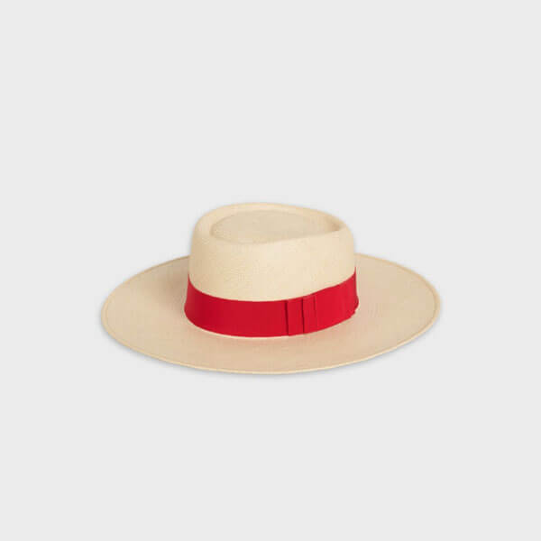 20ss《セリーヌ キャップ コピー》パナマ ストローハット リボン 縁９cm
