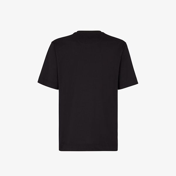 人気☆フェンディ ブラックコットン Tシャツ 偽物 2色展開【追跡付】