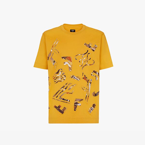 人気☆フェンディ ブラックコットン Tシャツ 偽物 2色展開【追跡付】