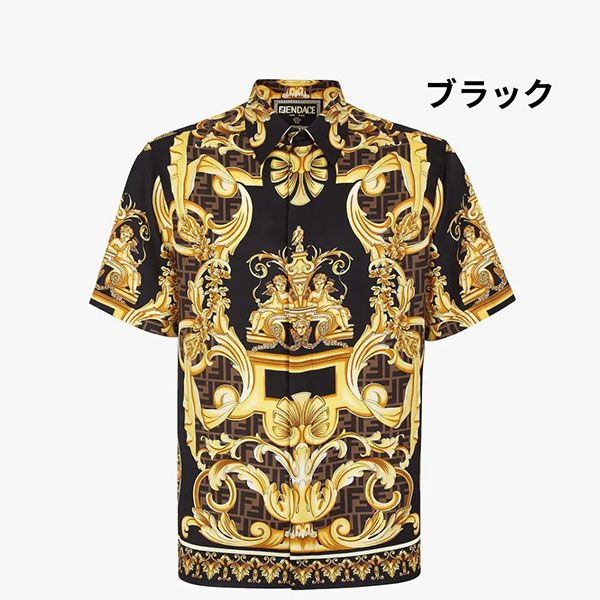 フェンダーチェ シャツ 偽物 お洒落にFENDACE モノグラム FS0795AJN3F1440