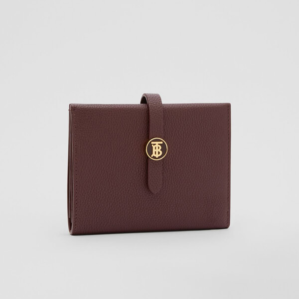 バーバリー 財布 偽物 Burberry グレイニーレザー 二つ折り財布 80233511