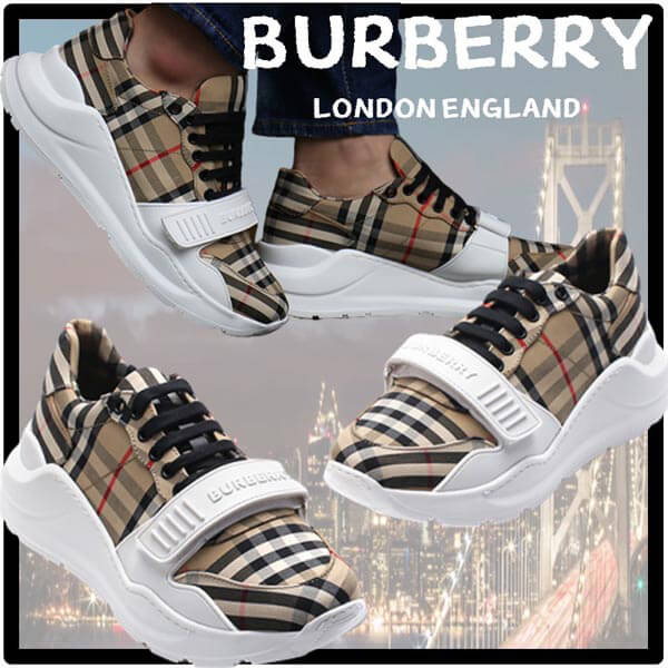 ★送料関税込★BURBERRY★バーバリー 偽物 Vintage Check Sneakers★スニーカー