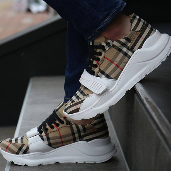 ★送料関税込★BURBERRY★バーバリー 偽物 Vintage Check Sneakers★スニーカー