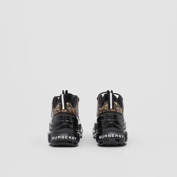 BURBERRY☆バーバリー コピー モノグラムプリント キャンバス アーサースニーカー