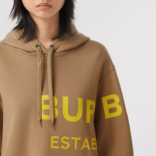 バーバリー パーカー 偽物 BURBERRY*ホースフェリー ロゴ オーバーサイズ フーディー
