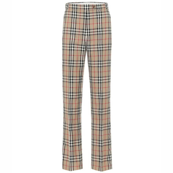 新作◆バーバリー パンツ コピー◆BURBERRY ヴィンテージチェックハイライズパンツ