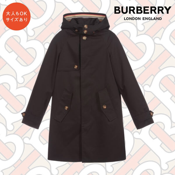 大人気 バーバリー 子ども服 コピー 大人OK BURBERRY バーバリー コットン ツイル コート