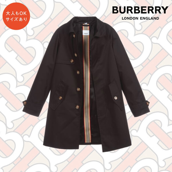 大人気 バーバリー 子ども服 コピー 大人OK BURBERRY バーバリー コットン ツイル コート