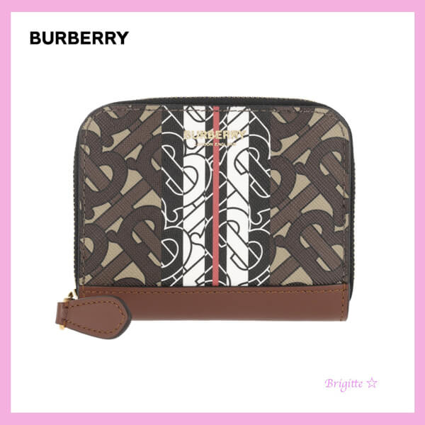 バーバリー 財布 偽物 BURBERRY ☆ モノグラムプリント Eキャンバス コインケース