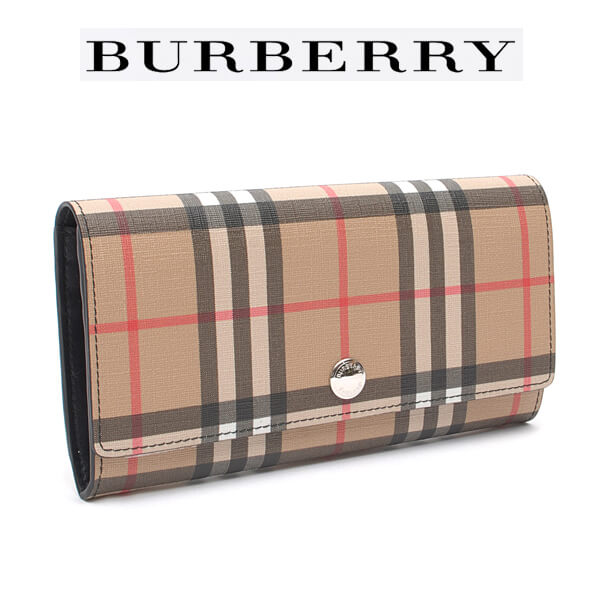 バーバリー 財布 偽物 BURBERRY ヴィンテージ チェック 8015116 長財布