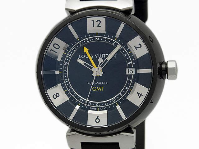 ルイヴィトン時計 タンブール インブラック ＧＭＴ Q113K0 メンズ