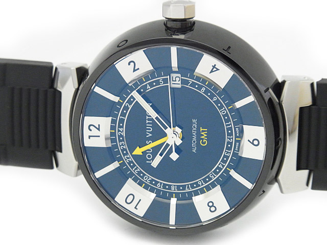 ルイヴィトン時計 タンブール インブラック ＧＭＴ Q113K0 メンズ