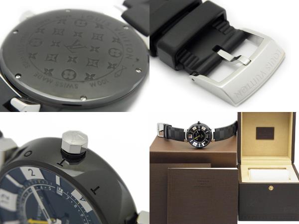 ルイヴィトン時計 タンブール インブラック ＧＭＴ Q113K0 メンズ
