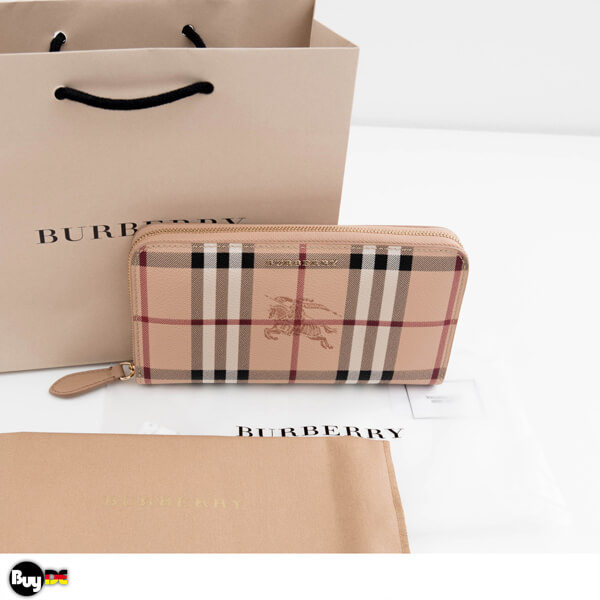 バーバリー 財布 偽物★Burberry アウトレット★ チェック柄ラウンドジップ