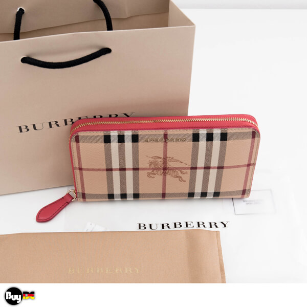 バーバリー 財布 偽物★Burberry アウトレット★ チェック柄ラウンドジップ