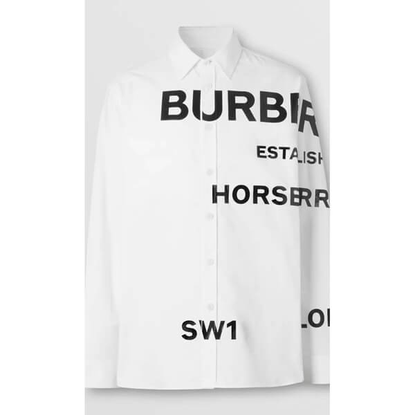 Burberry バーバリー シャツ コピー ホースフェリープリントコットンオーバーサイズシャツ 80237761