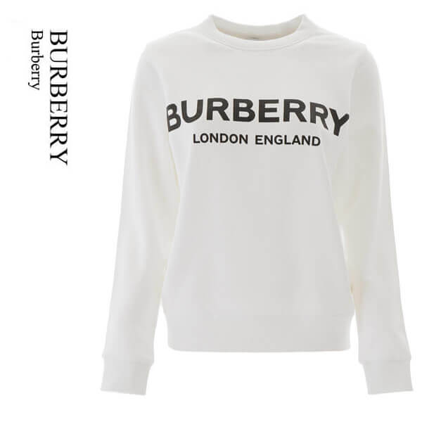 バーバリー トレーナー コピー BURBERRY Logo print cotton sweatshirt 8011443A1464