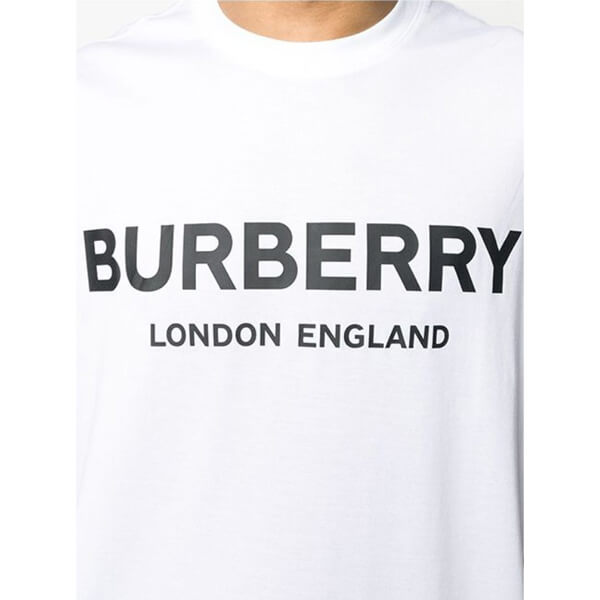 Burberry バーバリー Tシャツ コピー ロゴプリント コットンTシャツ ホワイト 8011651