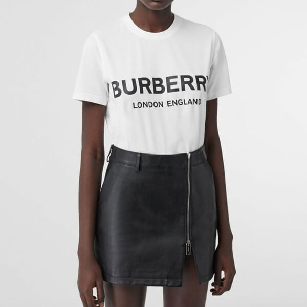 Burberry バーバリー Tシャツ コピー ロゴプリント コットンTシャツ ホワイト 8011651