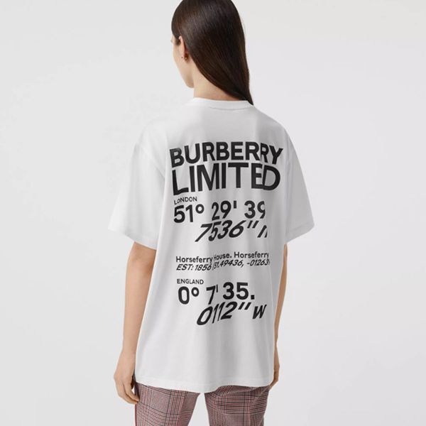 バーバリー Tシャツ 偽物 新作 コーディネートプリント Tシャツ80372921