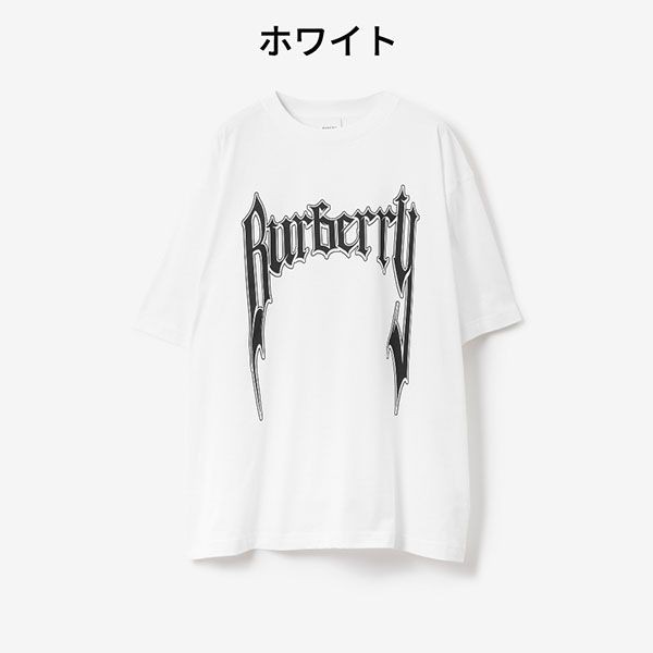 高品質バーバリー ロゴプリント コットンTシャツ 偽物 2色 80701351