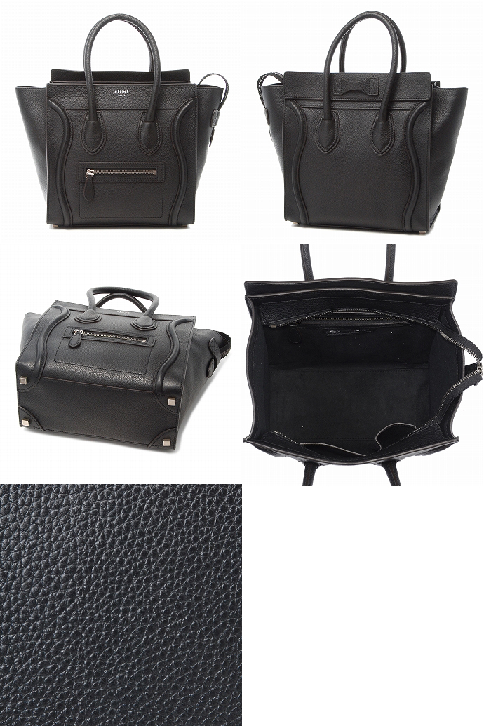 セリーヌ MICRO LUGGAGEボックス型ハンドバッグ 16779 3LUG 38NO