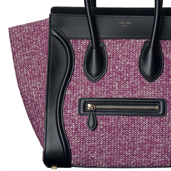 14/15AW セリーヌコピー Luggage ミニ ツイード,Grape CG3678