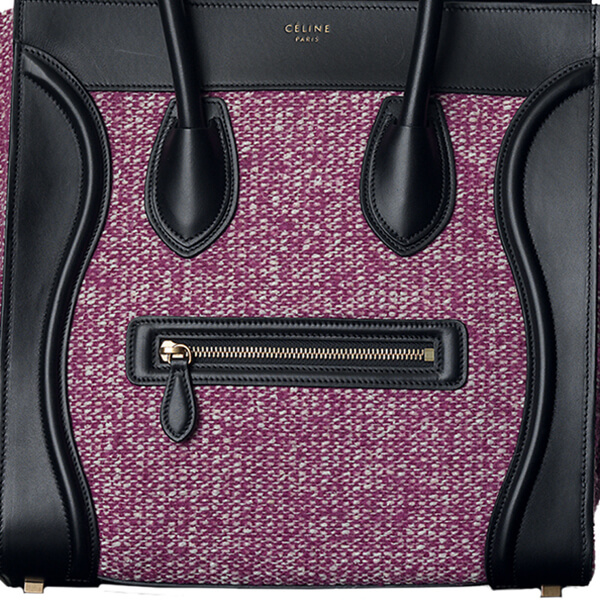 14/15AW セリーヌコピー Luggage ミニ ツイード,Grape CG3678