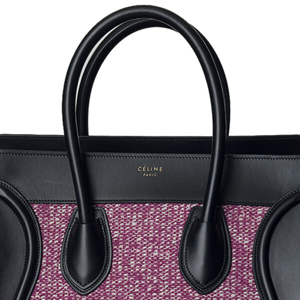 14/15AW セリーヌコピー Luggage ミニ ツイード,Grape CG3678