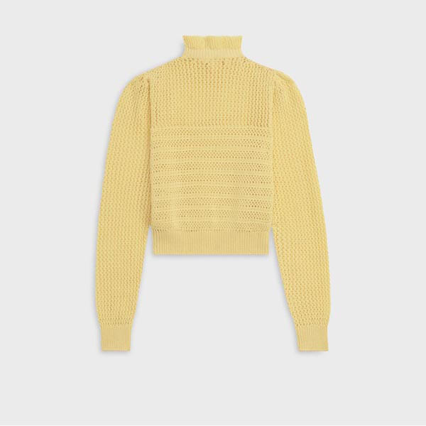 セリーヌ セーター コピー＜新作21SS＞フリル クルーネックー●全2色2A31E536M.11PY