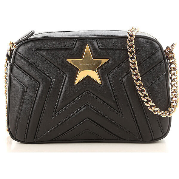 ステラ マッカートニー 偽物 バッグ Stella McCartney ACROSSBODY BAG 500994 W8214 1000 BLACK/GOLD