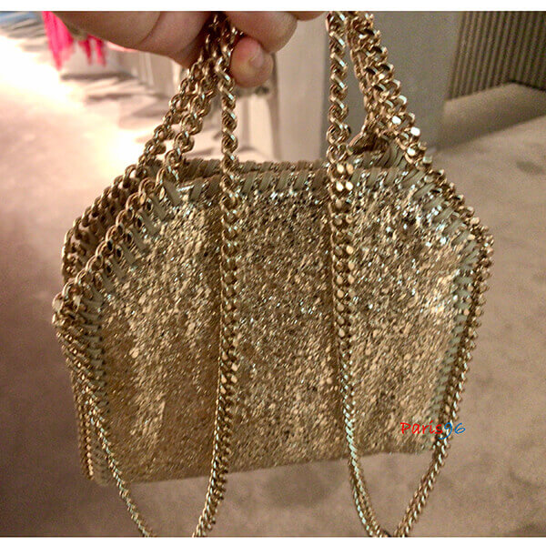 超レア!!ステラ マッカートニー 偽物 バッグ[Stella McCartney]ファラベラ タイニートート Goldラメ