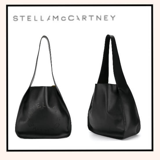 ステラマッカートニースーパーコピー STELLA MCCARTNEY ステラ ロゴ ホーボー バッグ☆便利なポーチ付き ブラック 502789W99231000