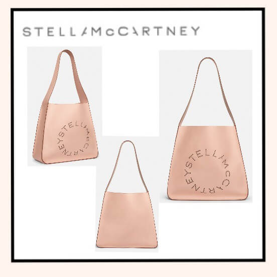 ステラマッカートニースーパーコピー STELLA MCCARTNEY ステラ ロゴ ホーボー バッグ☆便利なポーチ付き ピンク 502789W99236802