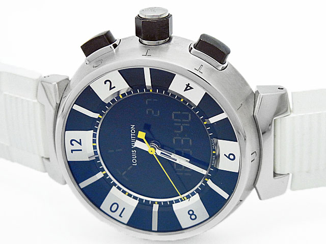 ルイヴィトン タンブール イン ブラック Q118F GMT デジタル