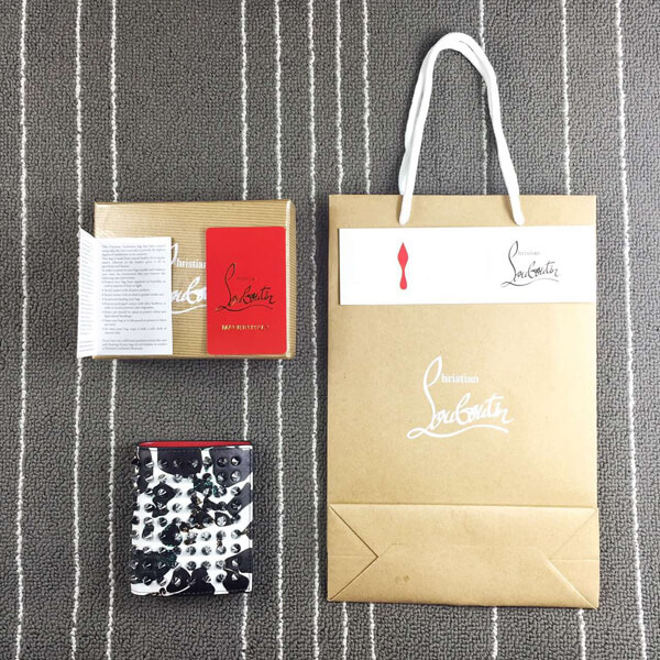 16SS新作クリスチャン ルブタン コピー Christian Louboutin 2つ折りスタッズ 紳士コイン入れ付 財布