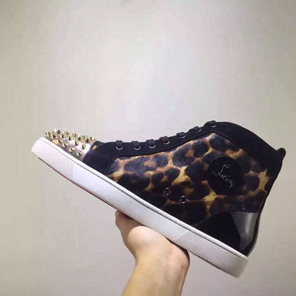 16新作 Christian Louboutin クリスチャン ルブタンコピー LOUIS レオパードストーンスニーカー 1150109M154