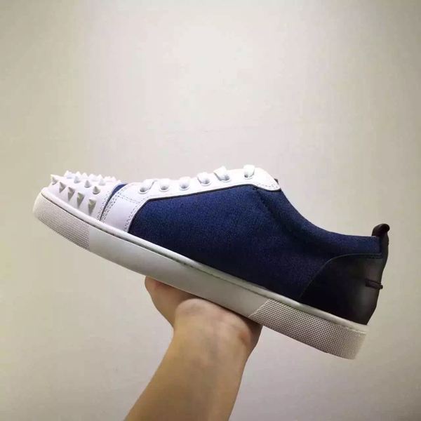 クリスチャン ルブタンスニーカーコピー スリッポンスパイク デニム Christian Louboutin Louis SS16新作