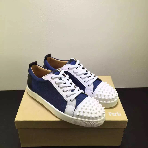 クリスチャン ルブタンスニーカーコピー スリッポンスパイク デニム Christian Louboutin Louis SS16新作