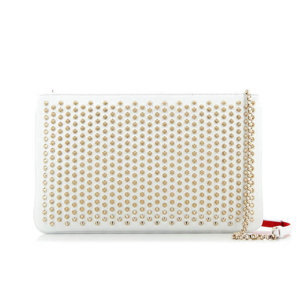 Christian Louboutin クリスチャンルブタンバッグスーパーコピー LOUBIPOSH SPIKES CLUTCH White