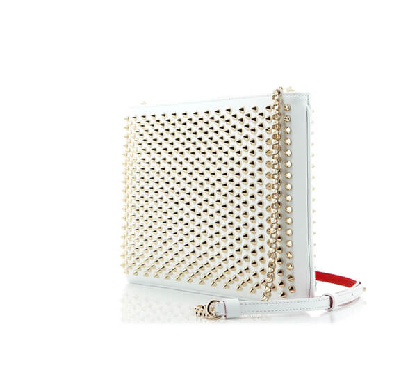 Christian Louboutin クリスチャンルブタンバッグスーパーコピー LOUBIPOSH SPIKES CLUTCH White