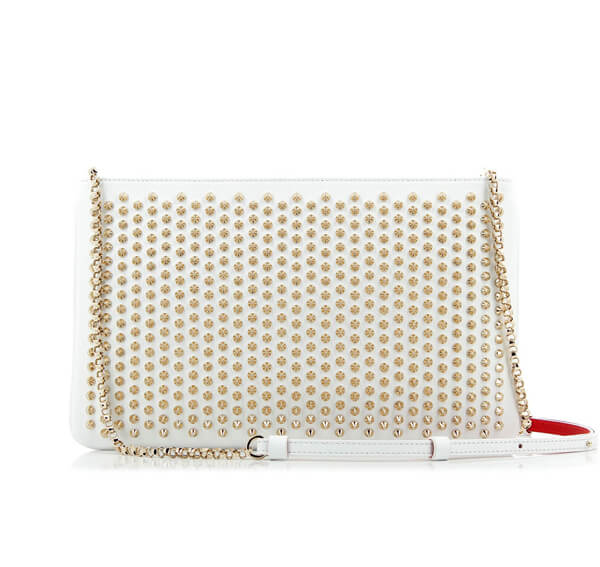 Christian Louboutin クリスチャンルブタンバッグスーパーコピー LOUBIPOSH SPIKES CLUTCH White