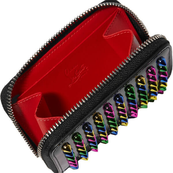 SS18新作 Christian Louboutin クリスチャン ルブタンスーパーコピー コインケース ブラック＆マルチ