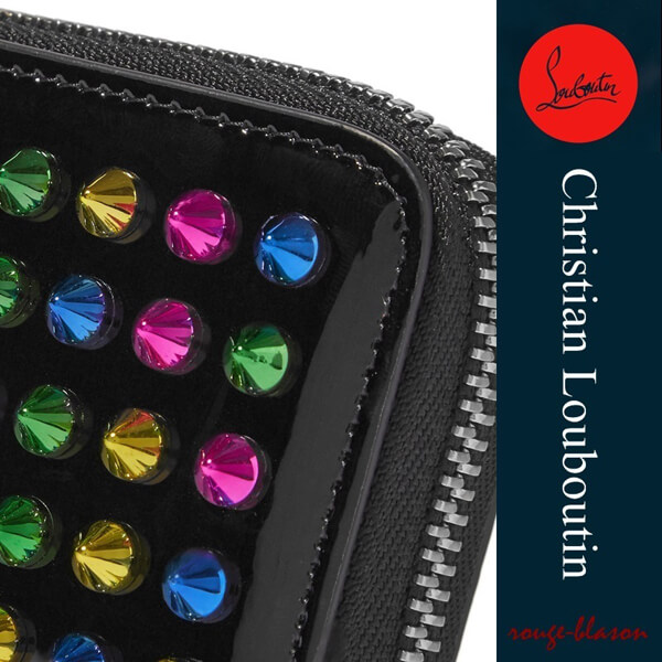 SS18新作 Christian Louboutin クリスチャン ルブタンスーパーコピー コインケース ブラック＆マルチ