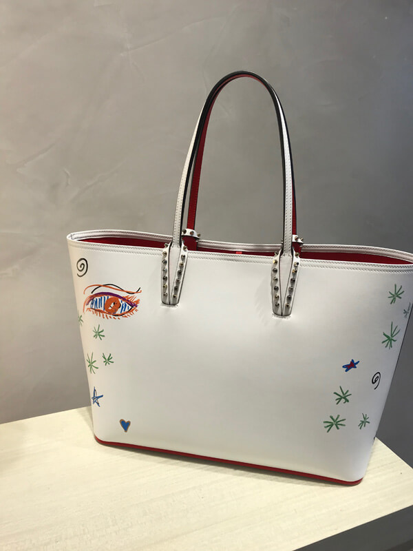 18SS 新作 クリスチャン ルブタンコピー CHRISTIAN LOUBOUTIN CABATA TOTE BAG ☆ 爽やか白！☆11850103047