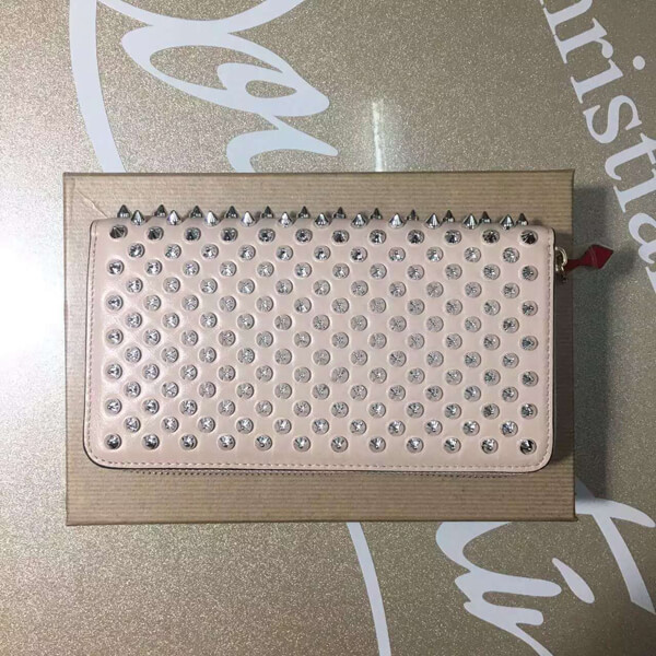 16秋冬新作 クリスチャン ルブタン コピー Christian Louboutin Panettone スタッズ 長財布バレリーナ