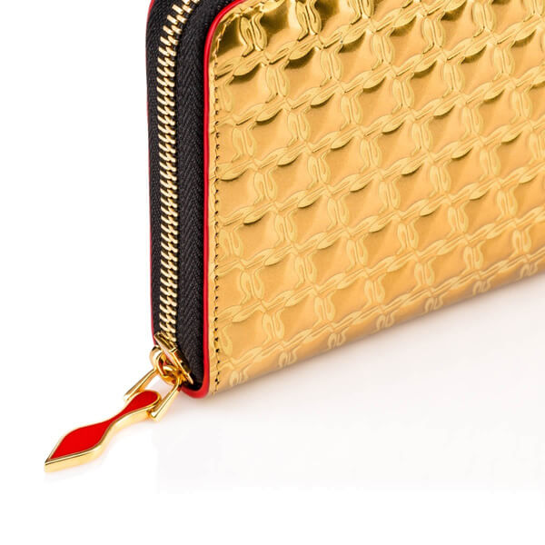 16FW★クリスチャン ルブタン スーパーコピー Christian Louboutin★Panettone ゴールド 長財布